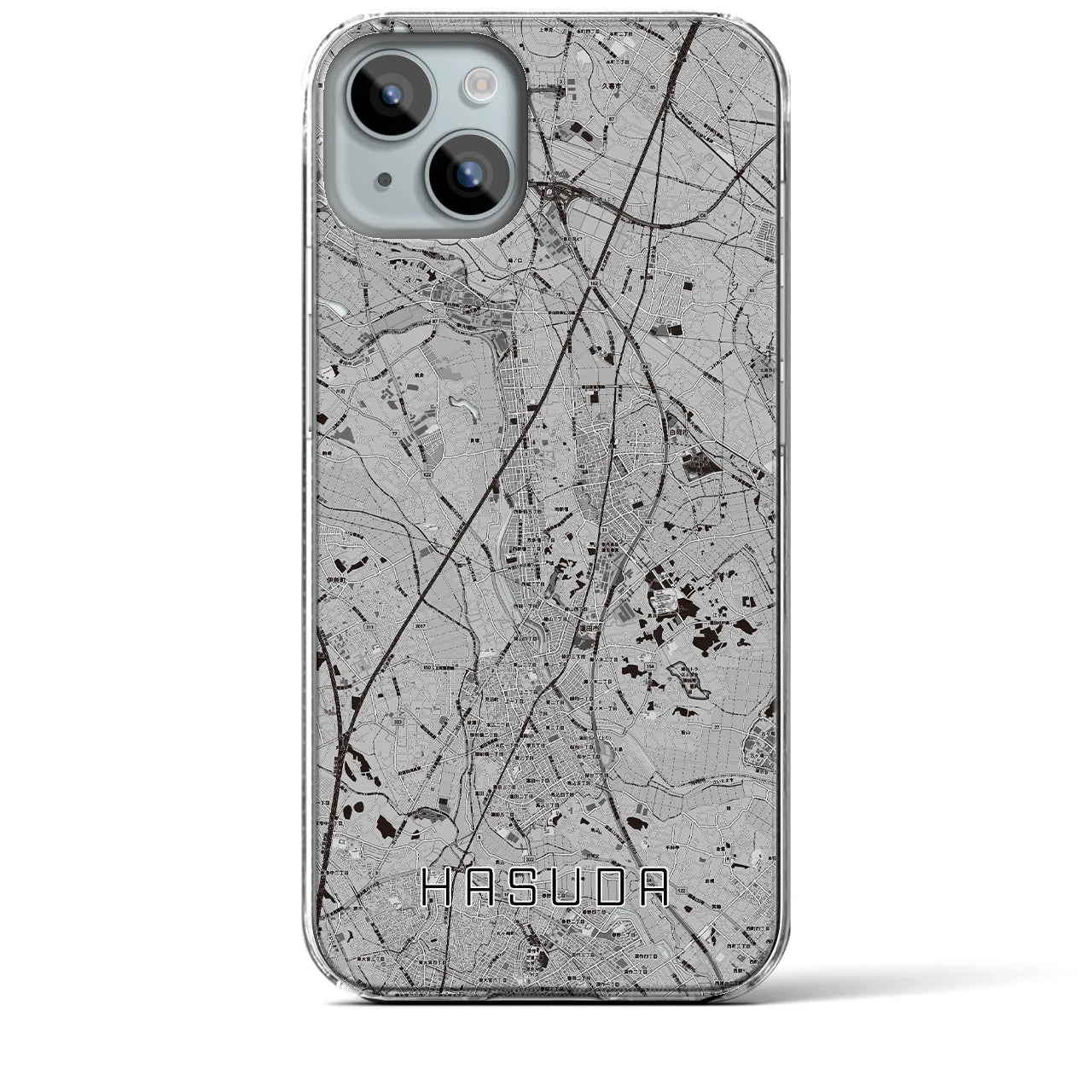 【蓮田(埼玉県)】地図柄iPhoneケース(クリアタイプ)