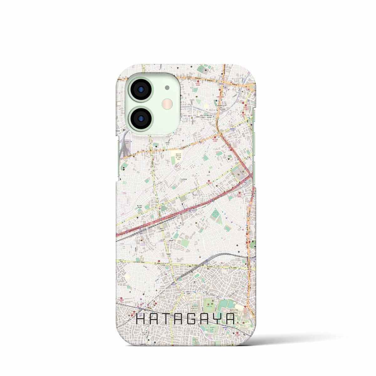 【幡ヶ谷(東京都)】地図柄iPhoneケース(バックカバータイプ)