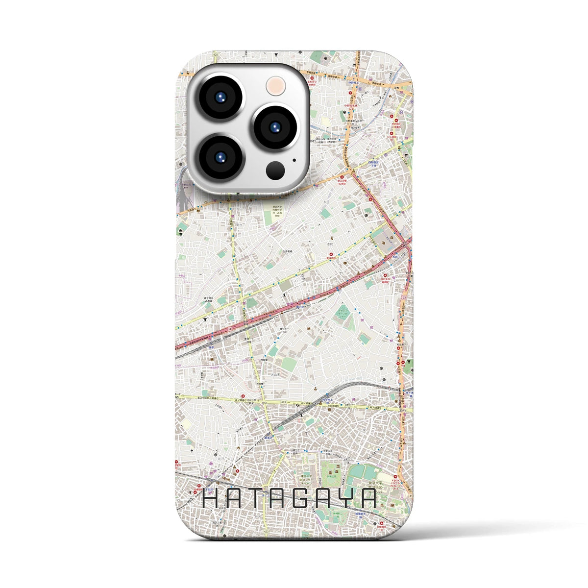 【幡ヶ谷(東京都)】地図柄iPhoneケース(バックカバータイプ)