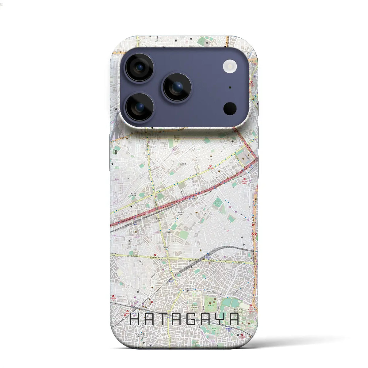 【幡ヶ谷(東京都)】地図柄iPhoneケース(バックカバータイプ)