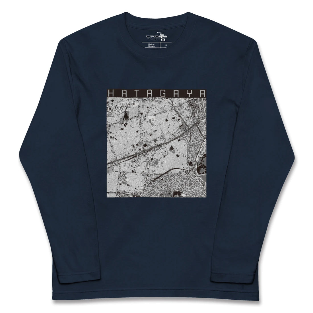 【幡ヶ谷(東京都)】地図柄ロングスリーブTシャツ