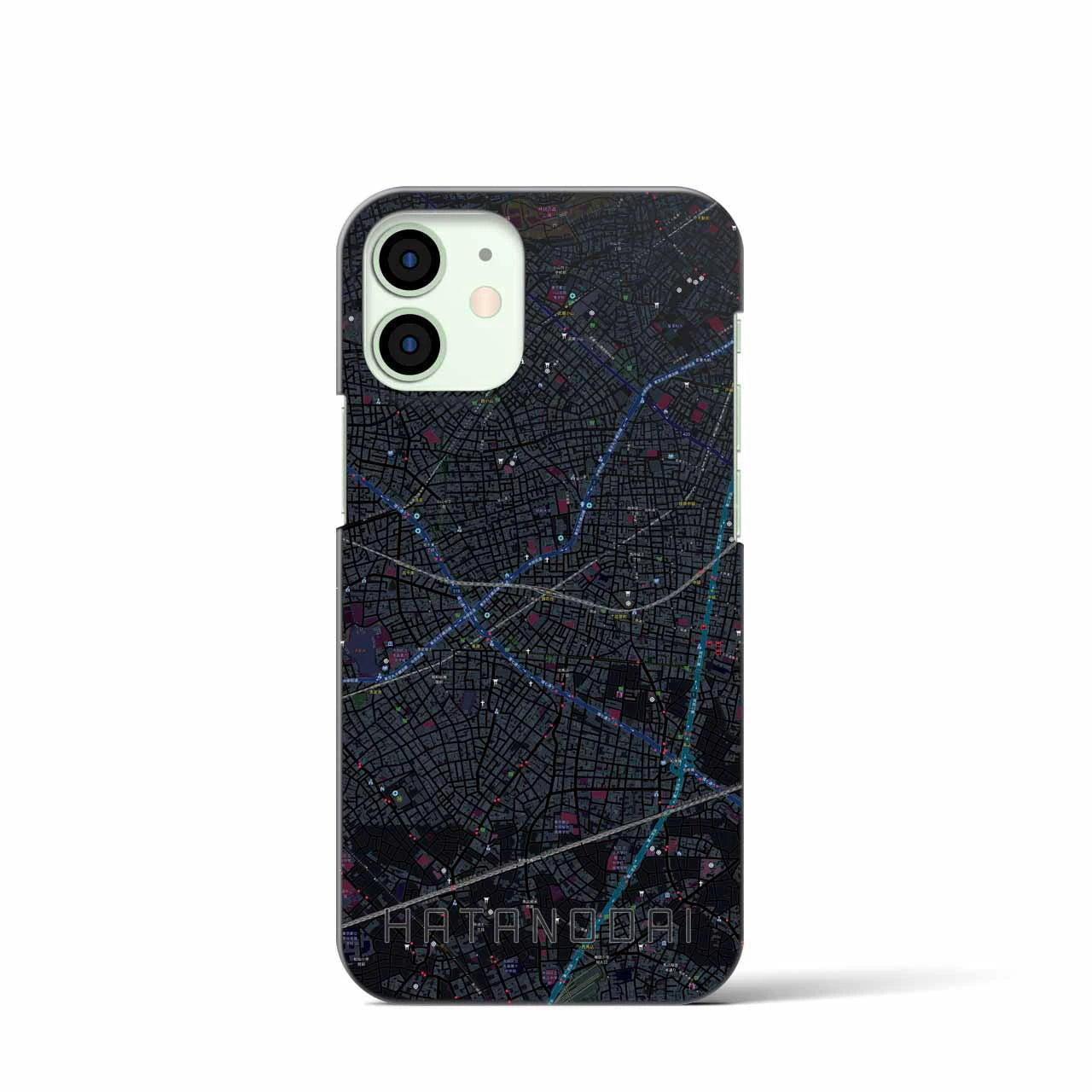 【旗の台(東京都)】地図柄iPhoneケース(バックカバータイプ)