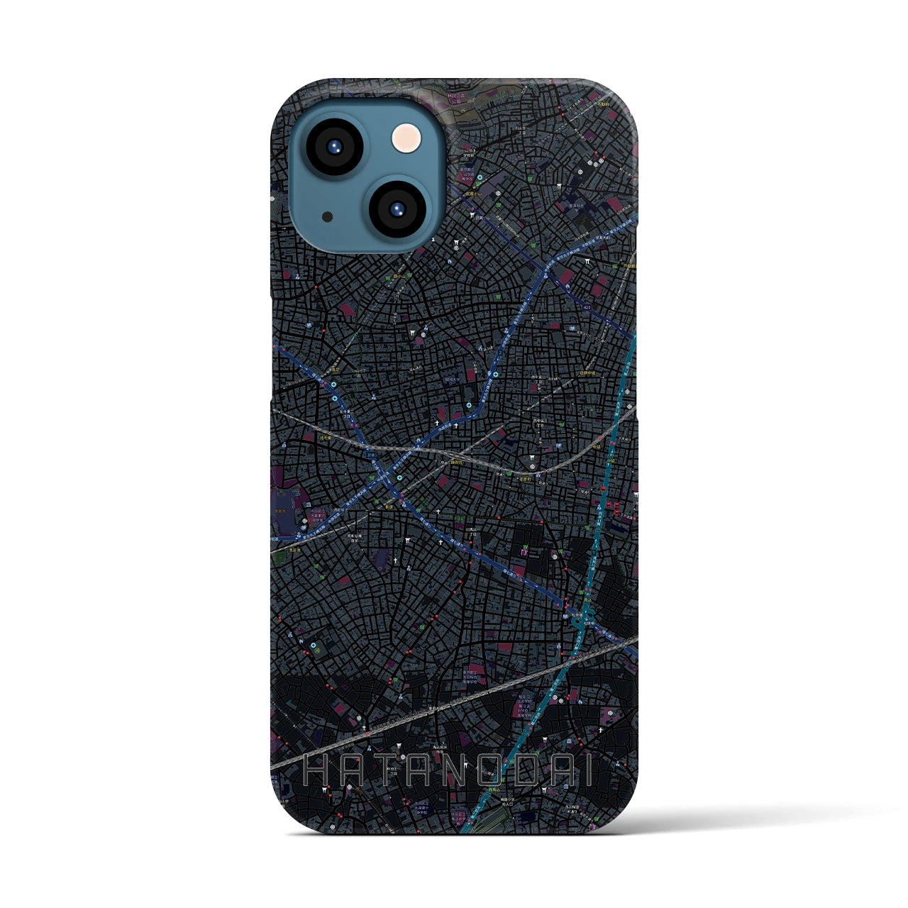【旗の台(東京都)】地図柄iPhoneケース(バックカバータイプ)