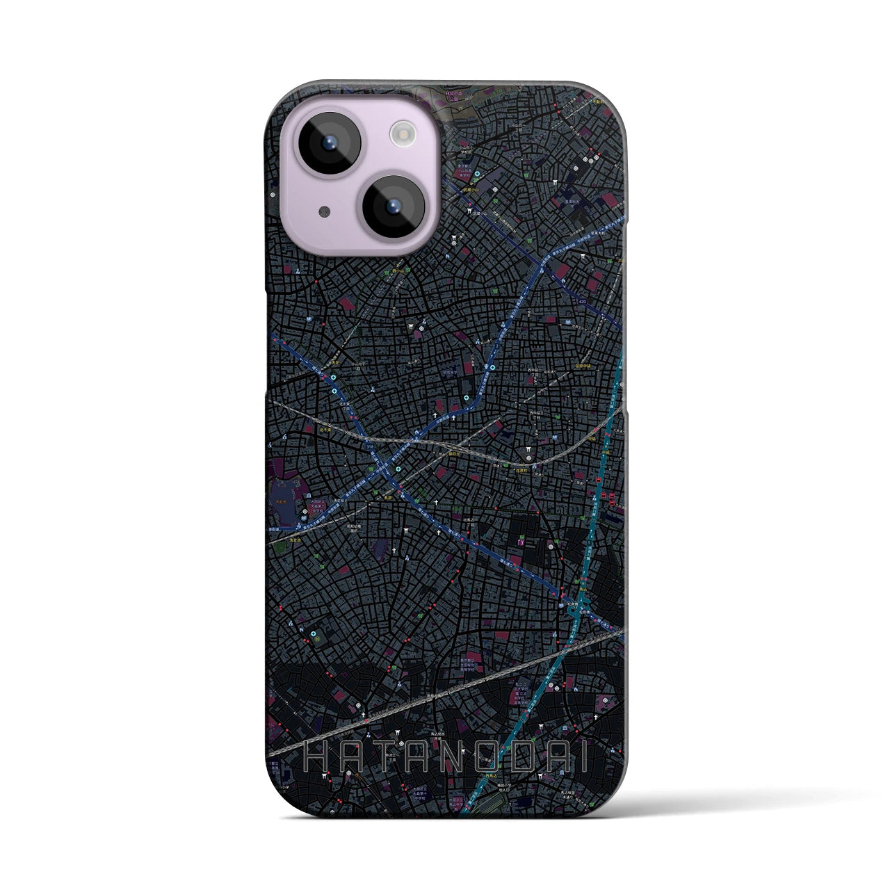 【旗の台(東京都)】地図柄iPhoneケース(バックカバータイプ)