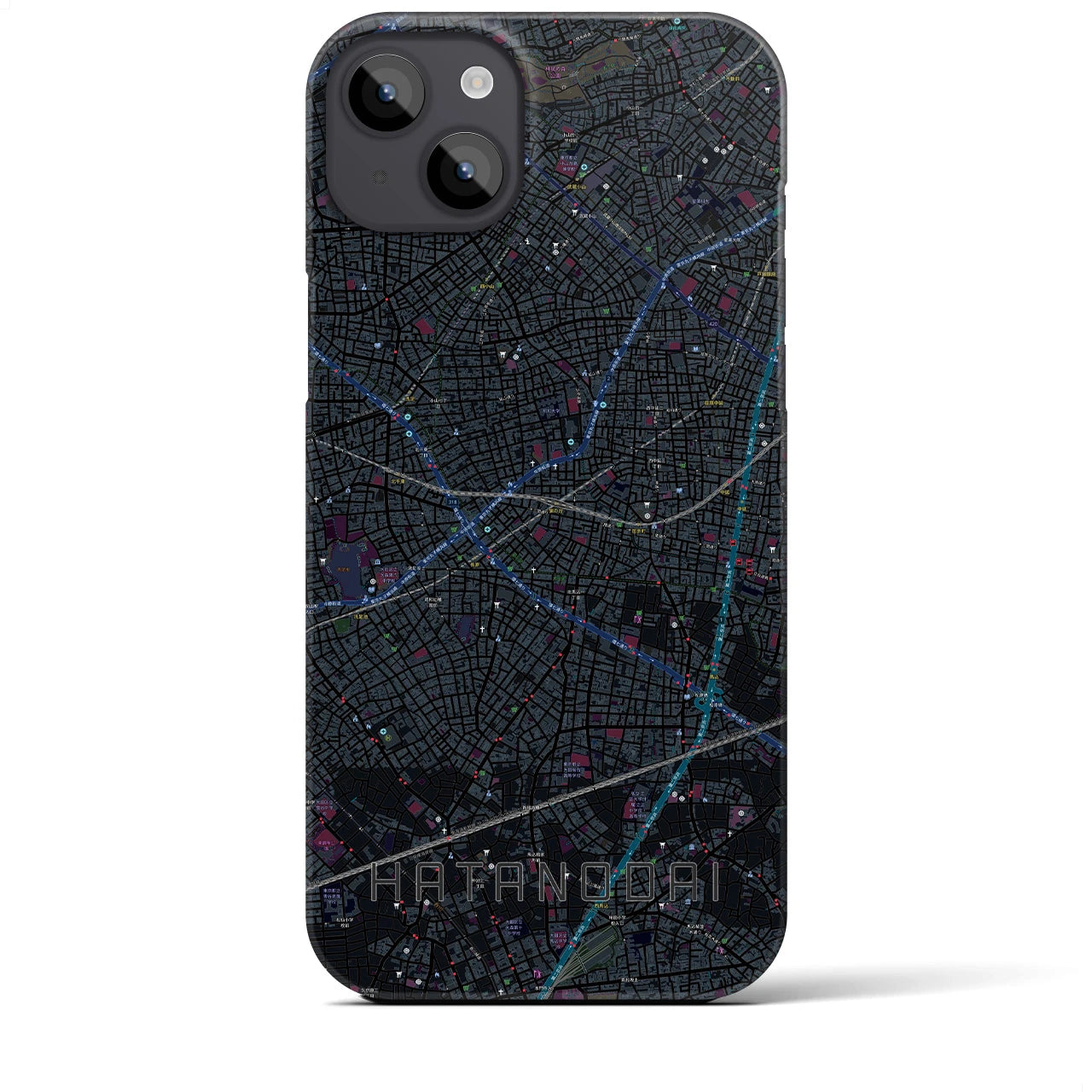 【旗の台(東京都)】地図柄iPhoneケース(バックカバータイプ)