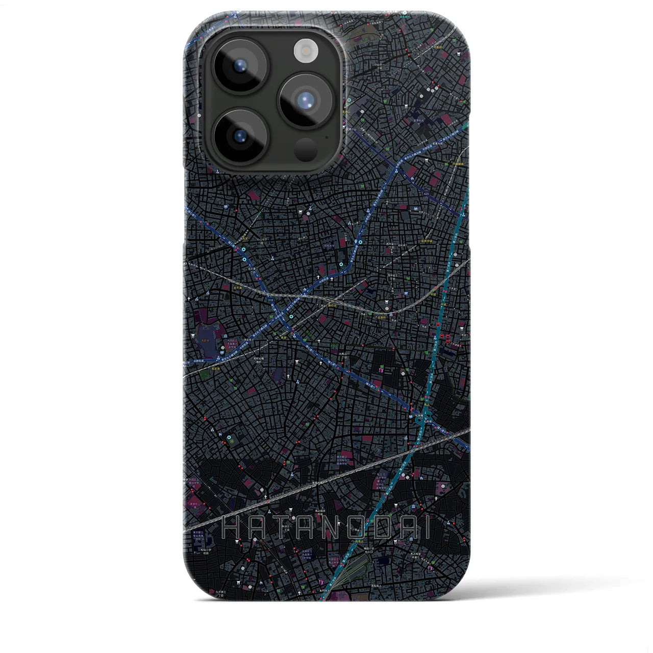 【旗の台(東京都)】地図柄iPhoneケース(バックカバータイプ)