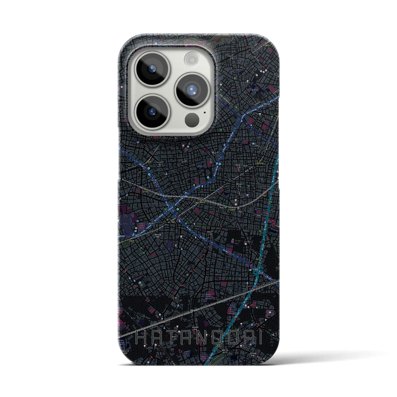【旗の台(東京都)】地図柄iPhoneケース(バックカバータイプ)