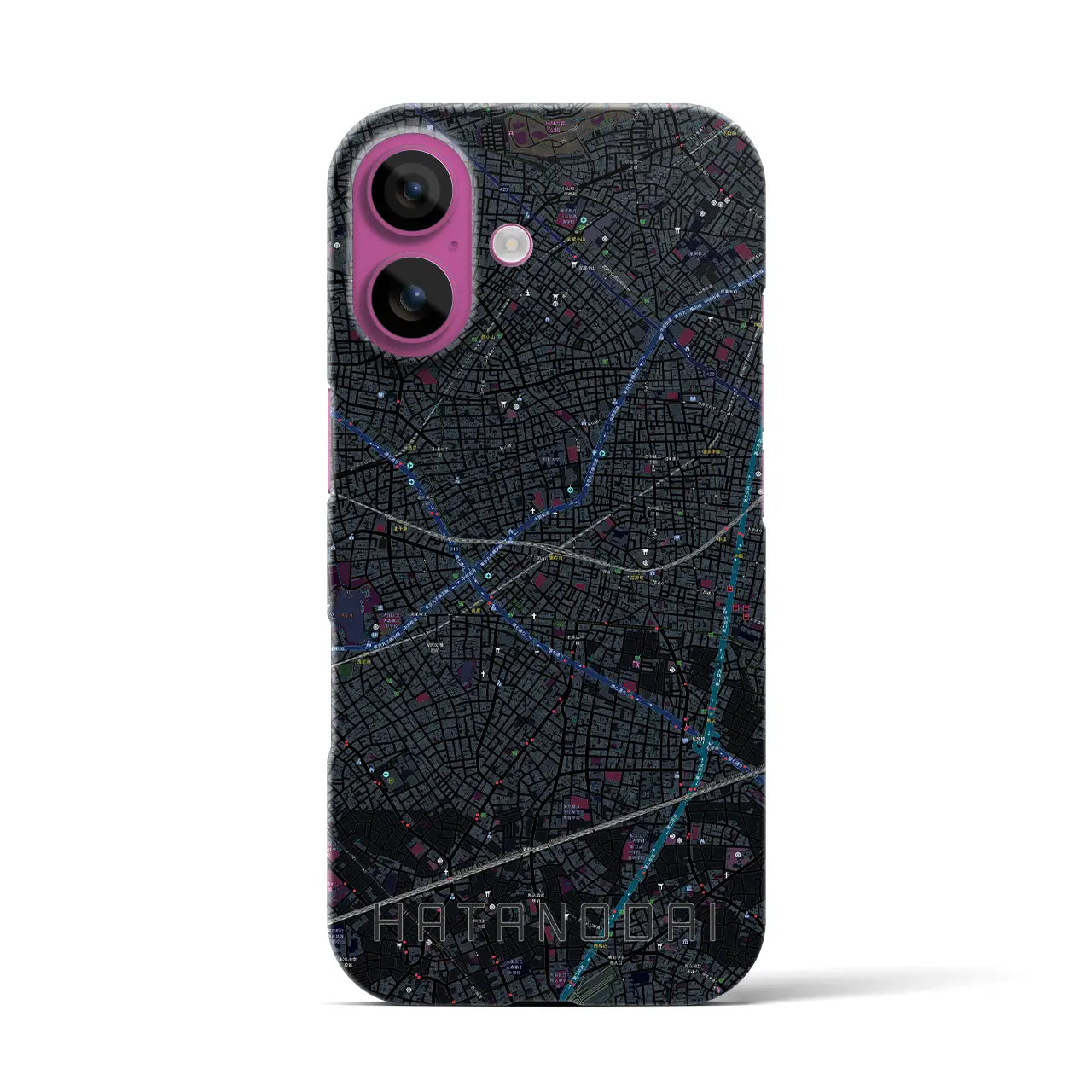 【旗の台(東京都)】地図柄iPhoneケース(バックカバータイプ)