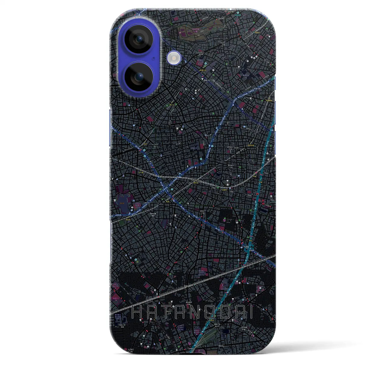 【旗の台(東京都)】地図柄iPhoneケース(バックカバータイプ)