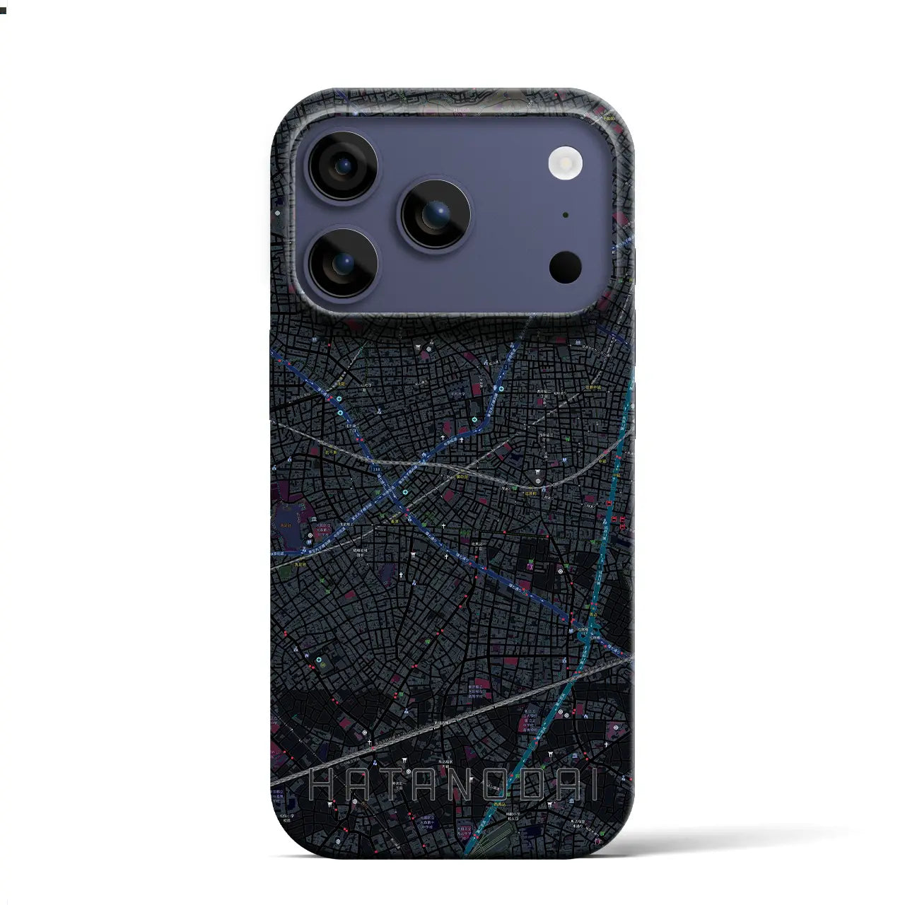 【旗の台(東京都)】地図柄iPhoneケース(バックカバータイプ)