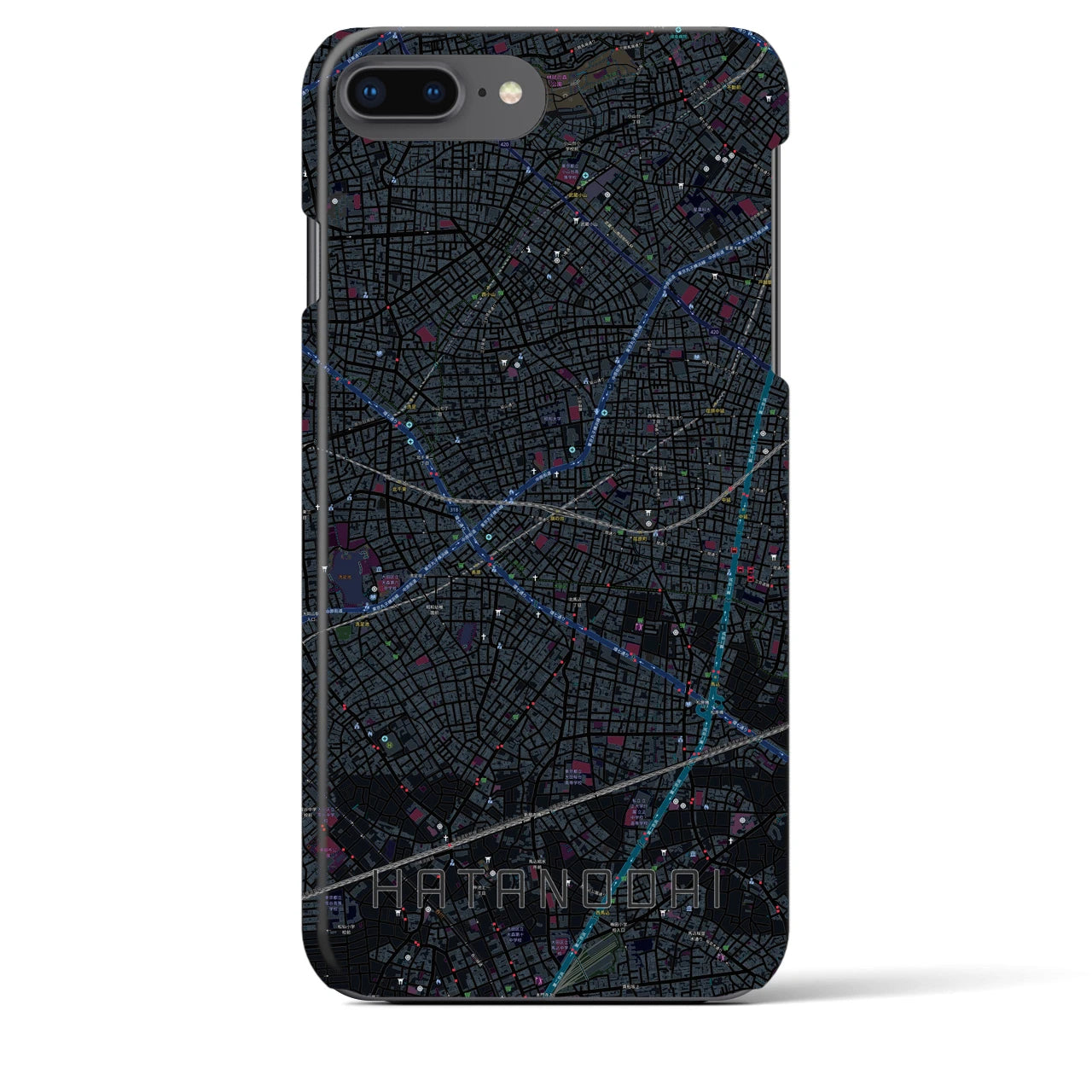 【旗の台(東京都)】地図柄iPhoneケース(バックカバータイプ)