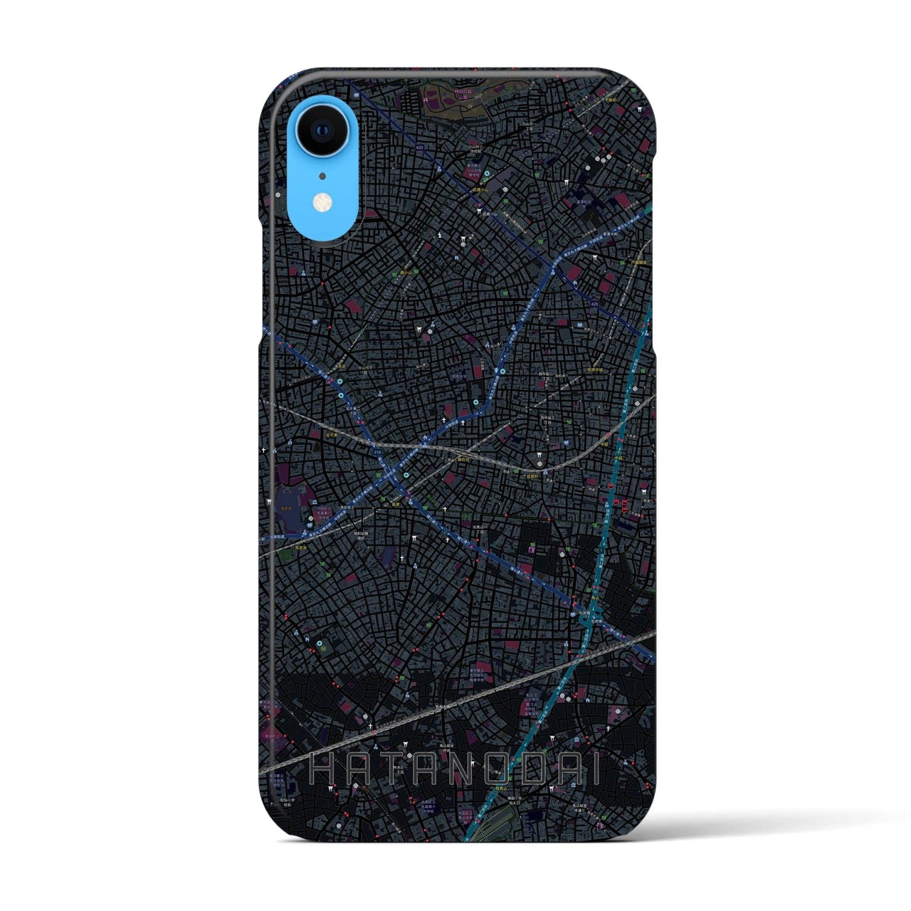 【旗の台(東京都)】地図柄iPhoneケース(バックカバータイプ)