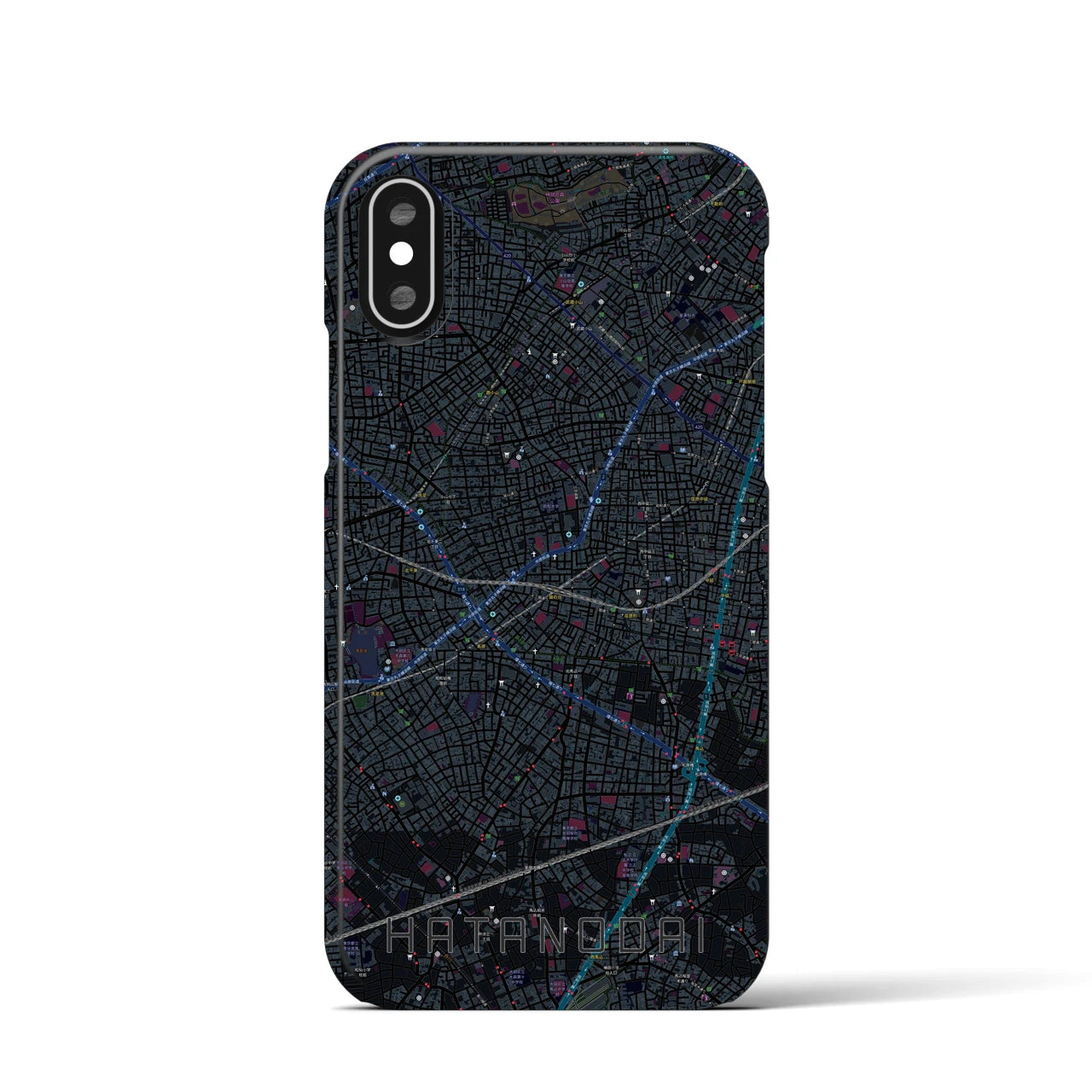 【旗の台(東京都)】地図柄iPhoneケース(バックカバータイプ)