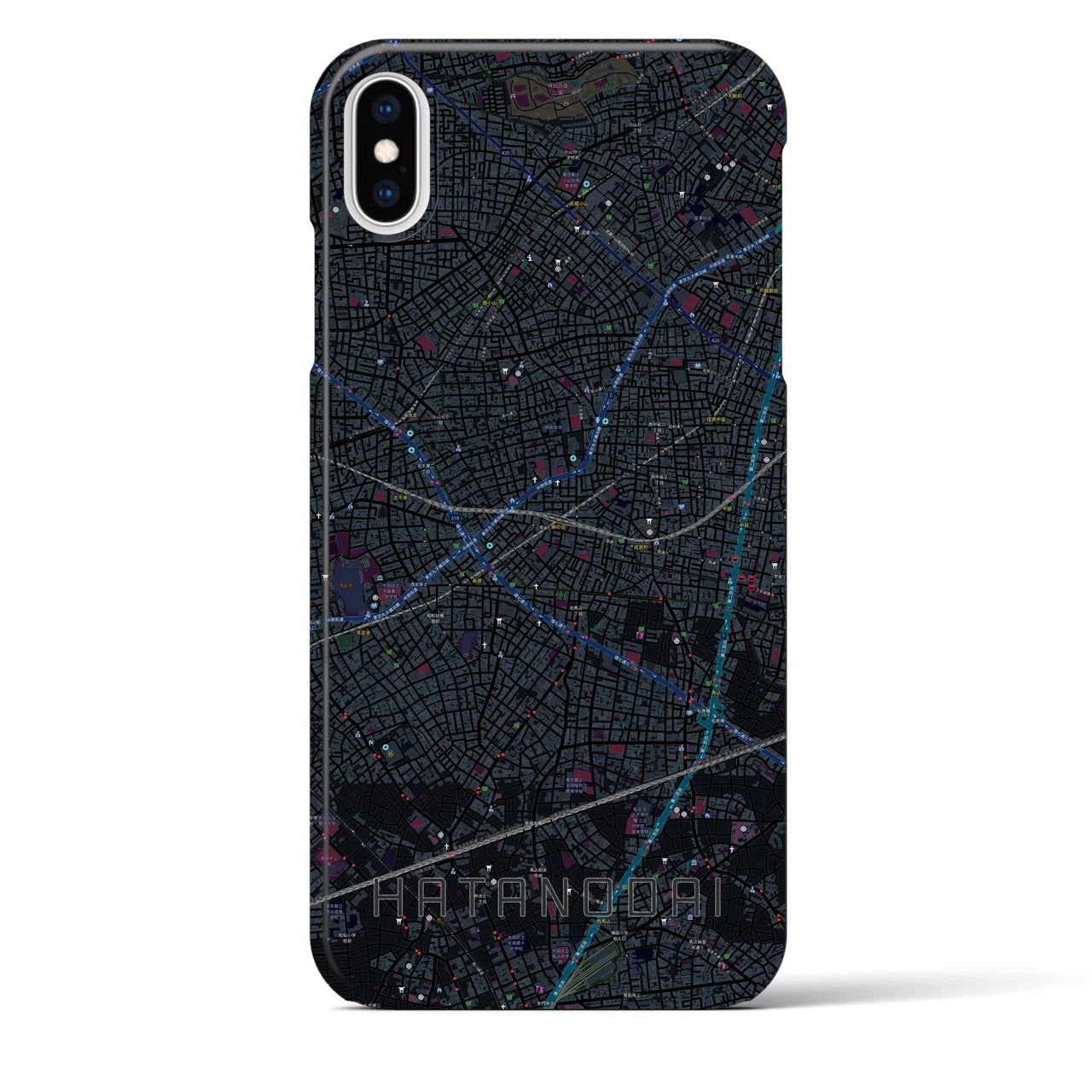 【旗の台(東京都)】地図柄iPhoneケース(バックカバータイプ)