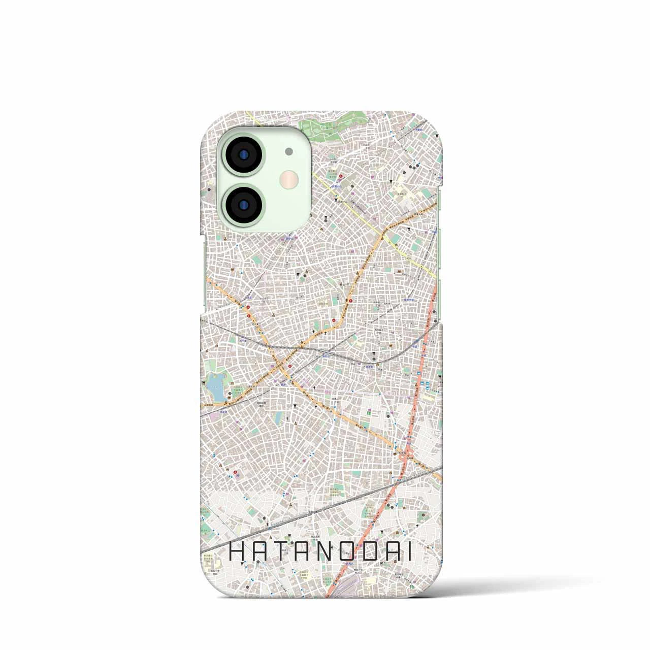 【旗の台(東京都)】地図柄iPhoneケース(バックカバータイプ)
