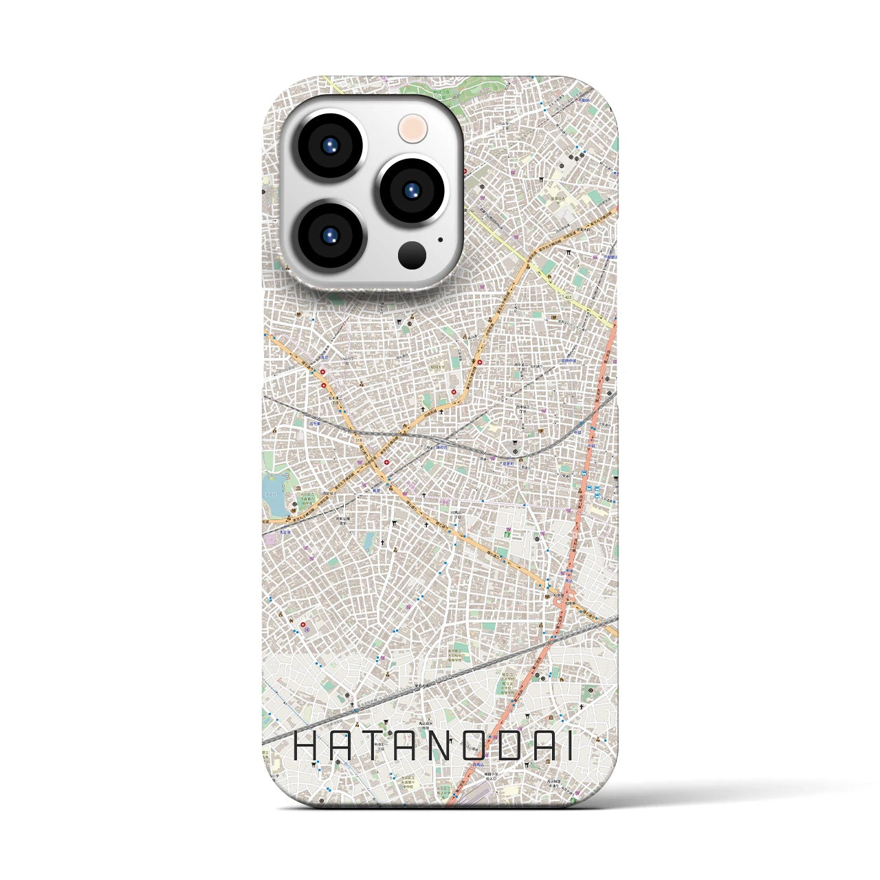 【旗の台(東京都)】地図柄iPhoneケース(バックカバータイプ)