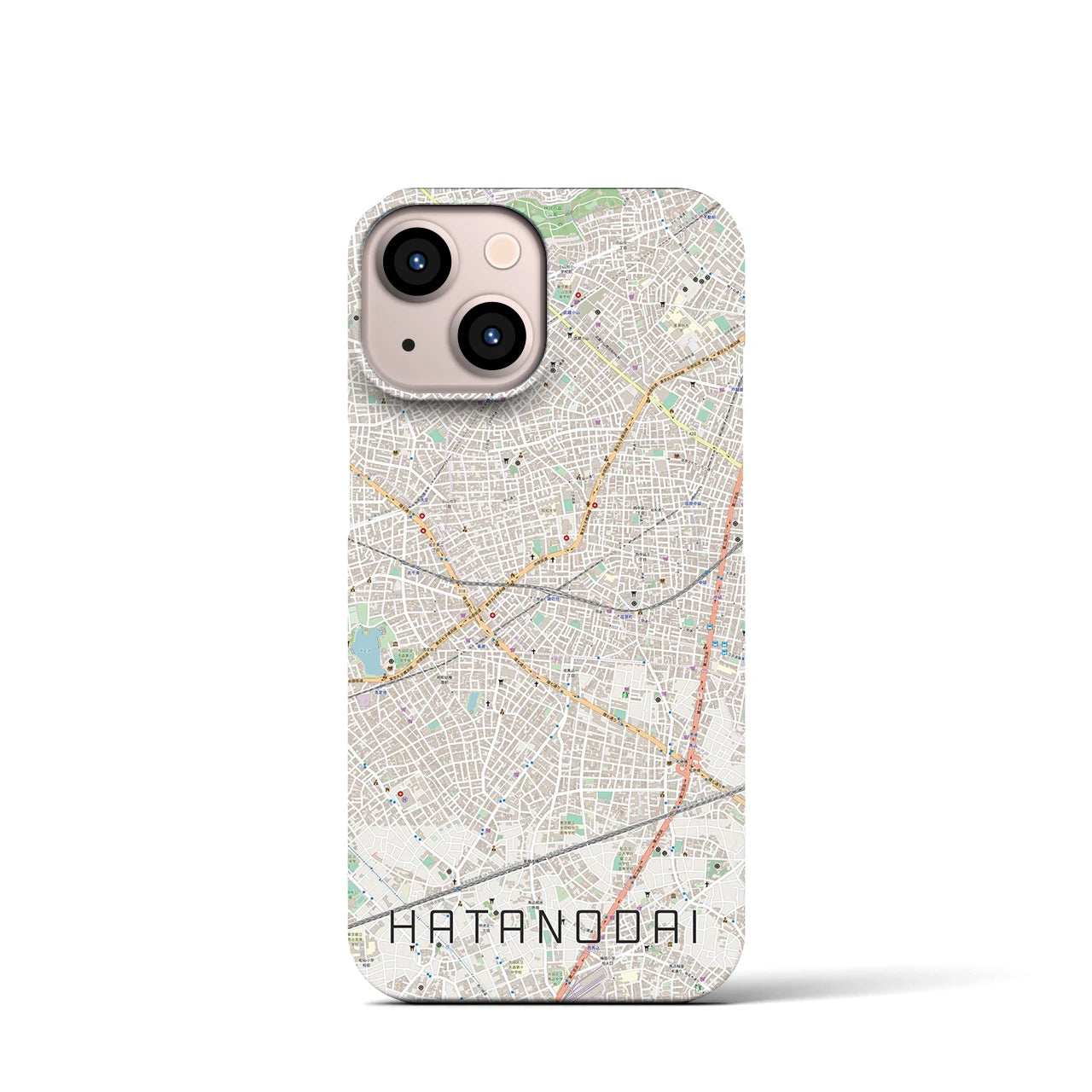 【旗の台(東京都)】地図柄iPhoneケース(バックカバータイプ)