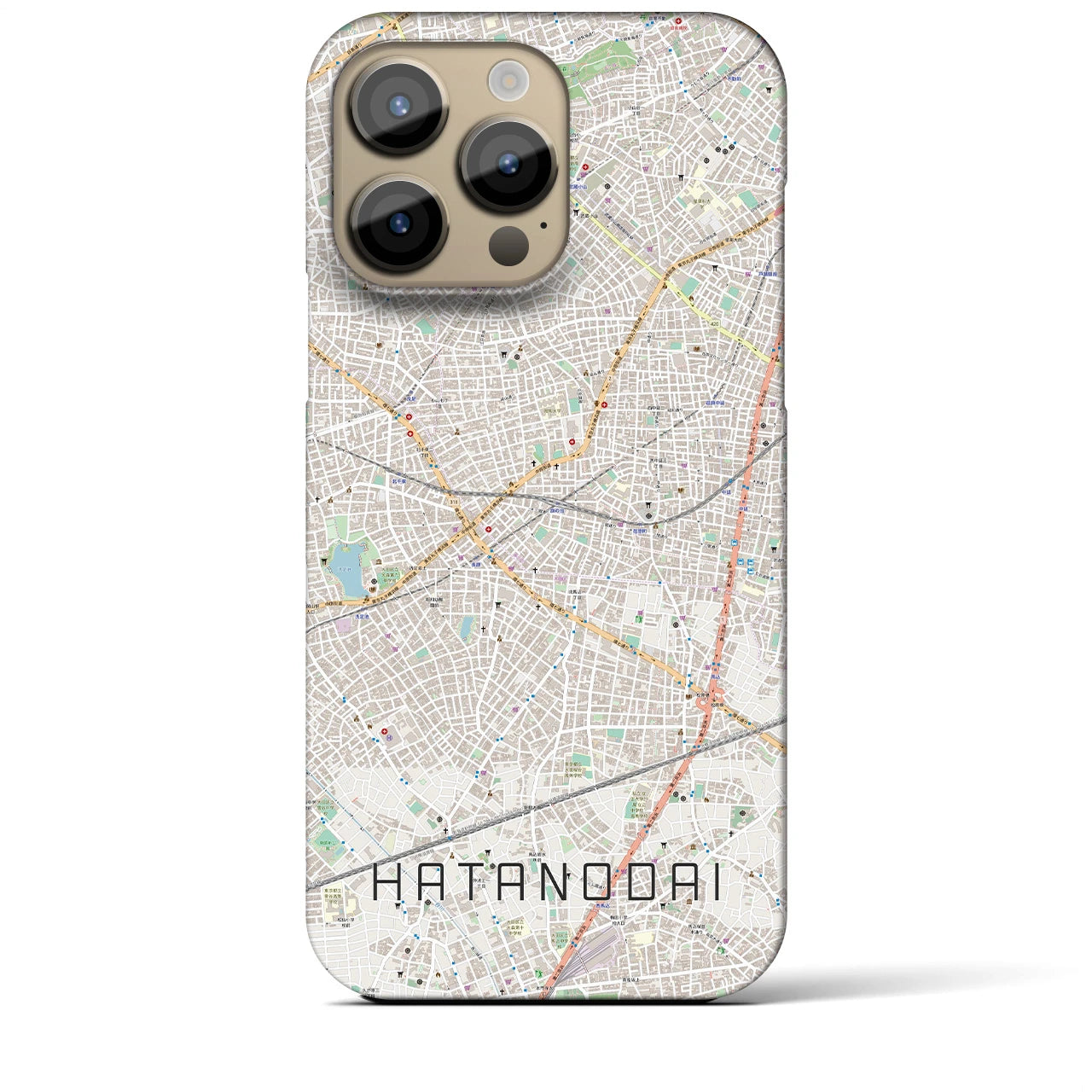 【旗の台(東京都)】地図柄iPhoneケース(バックカバータイプ)