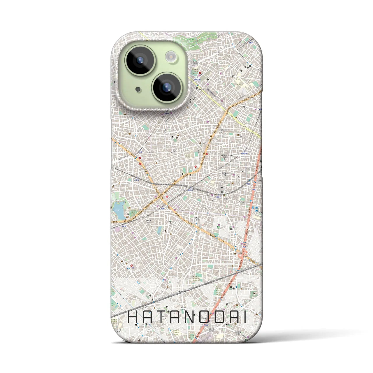 【旗の台(東京都)】地図柄iPhoneケース(バックカバータイプ)