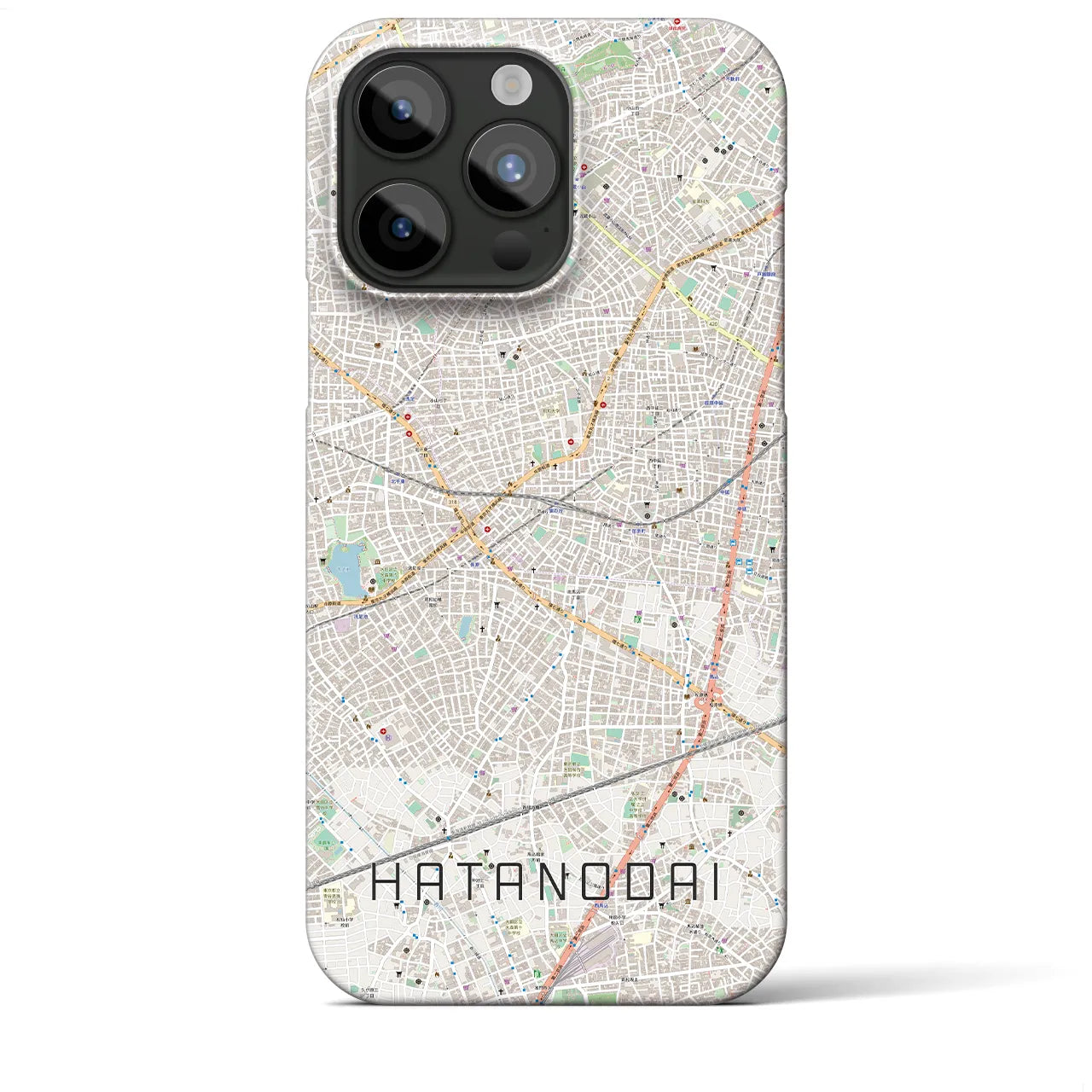 【旗の台(東京都)】地図柄iPhoneケース(バックカバータイプ)