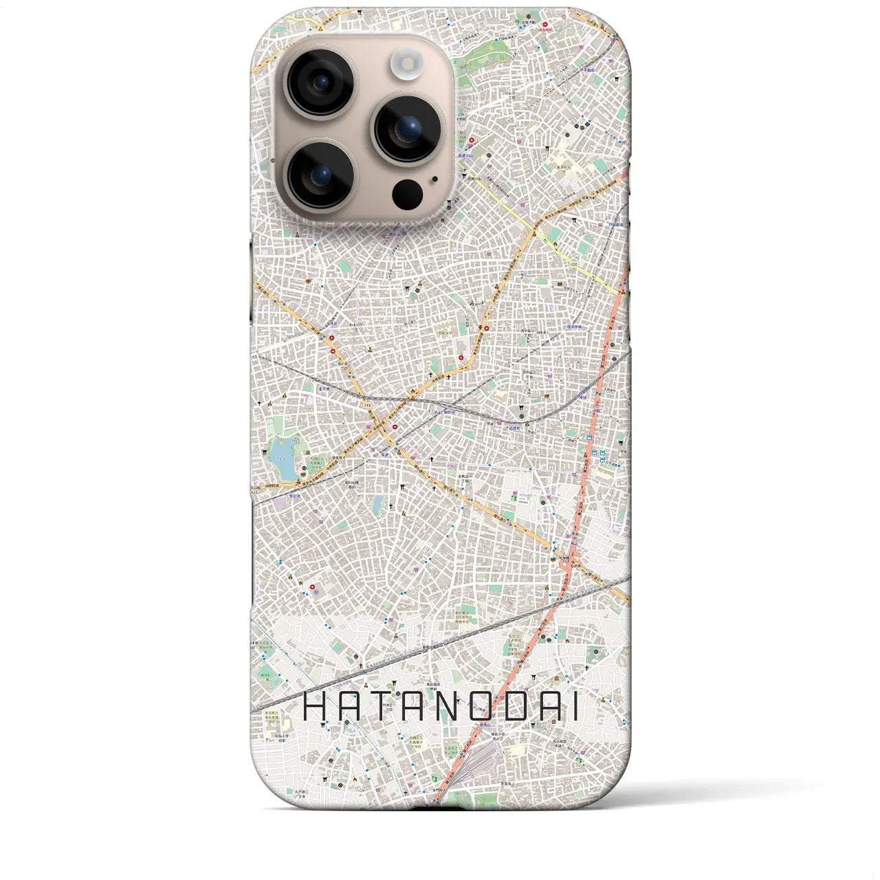 【旗の台(東京都)】地図柄iPhoneケース(バックカバータイプ)