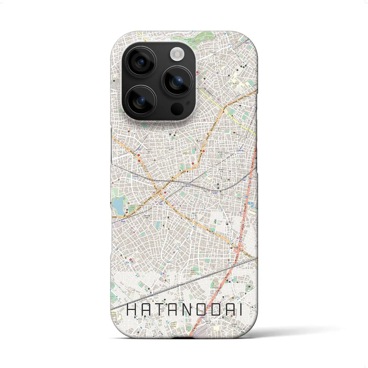 【旗の台(東京都)】地図柄iPhoneケース(バックカバータイプ)