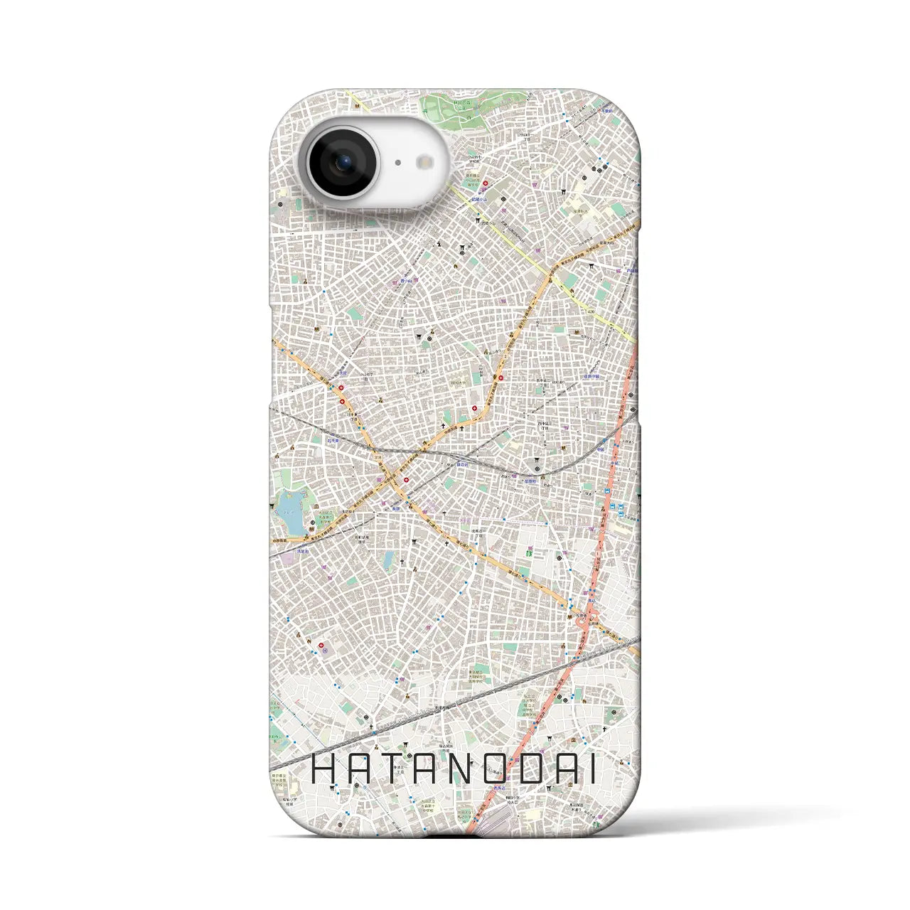 【旗の台(東京都)】地図柄iPhoneケース(バックカバータイプ)