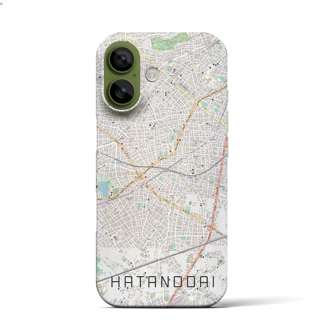 【旗の台(東京都)】地図柄iPhoneケース(バックカバータイプ)ナチュラル・iPhone 17 Pro Max 用