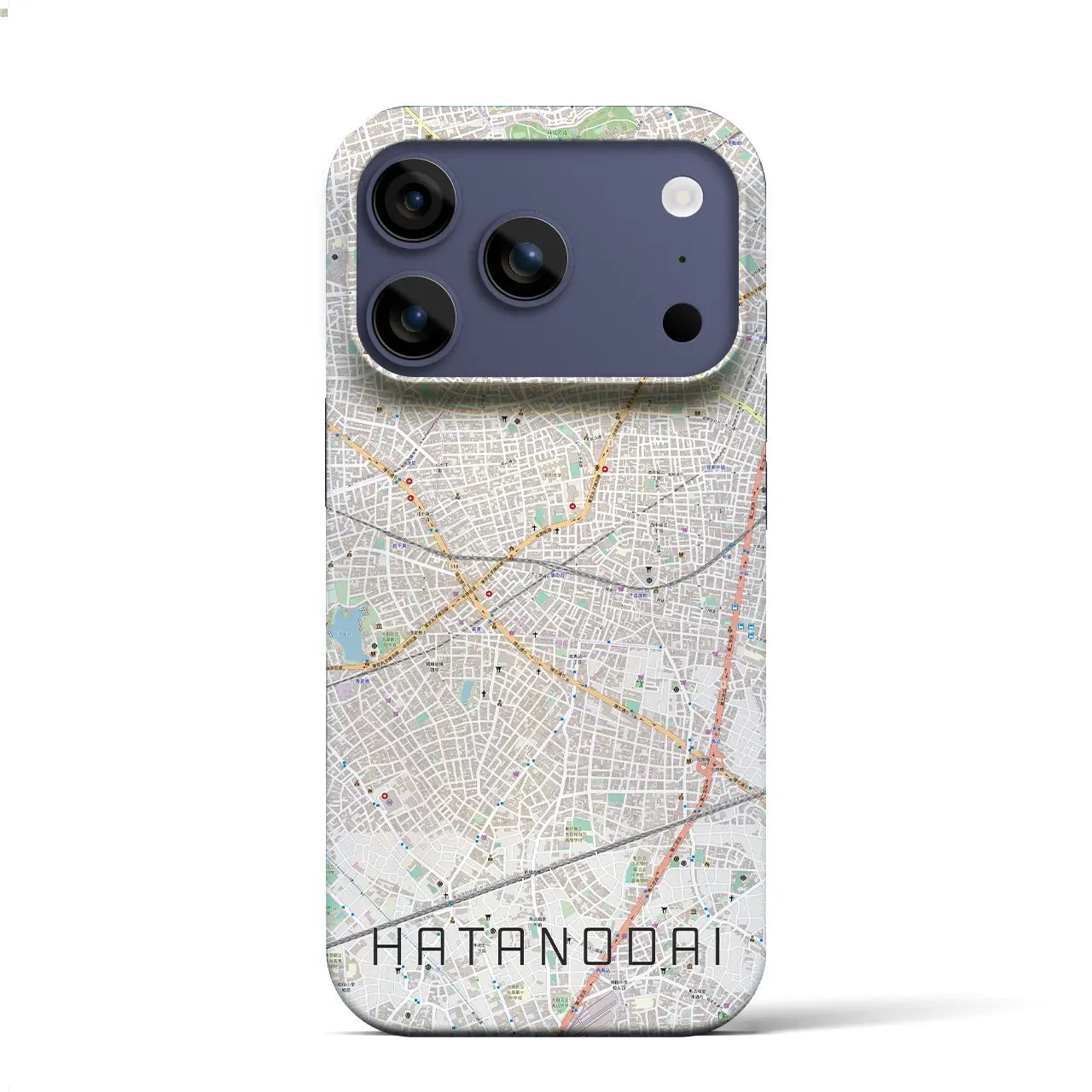 【旗の台(東京都)】地図柄iPhoneケース(バックカバータイプ)