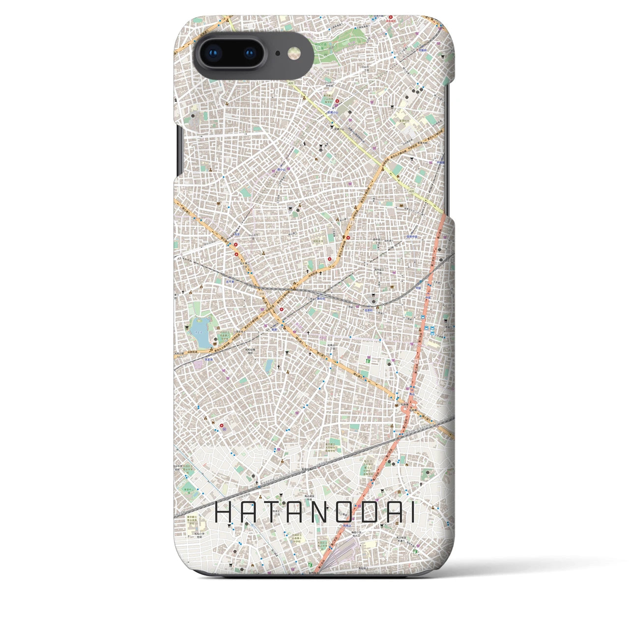 【旗の台(東京都)】地図柄iPhoneケース(バックカバータイプ)