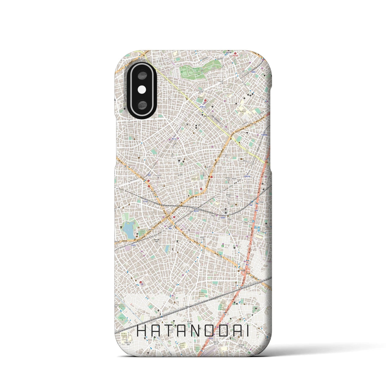 【旗の台(東京都)】地図柄iPhoneケース(バックカバータイプ)