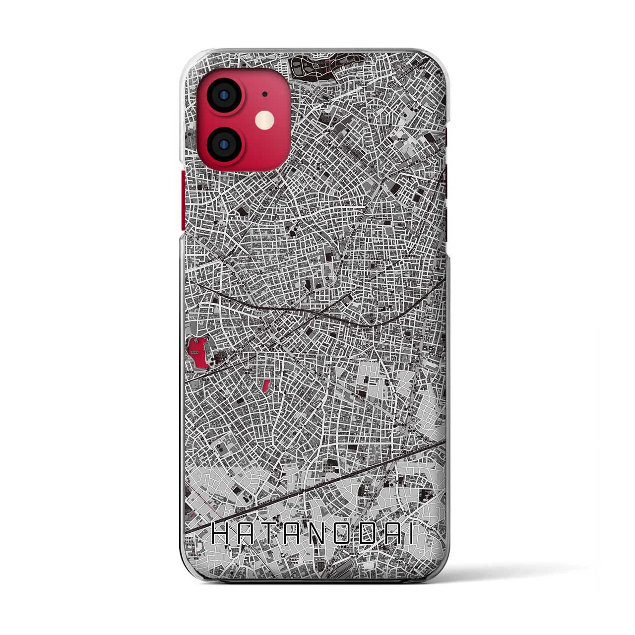 【旗の台(東京都)】地図柄iPhoneケース(クリアタイプ)
