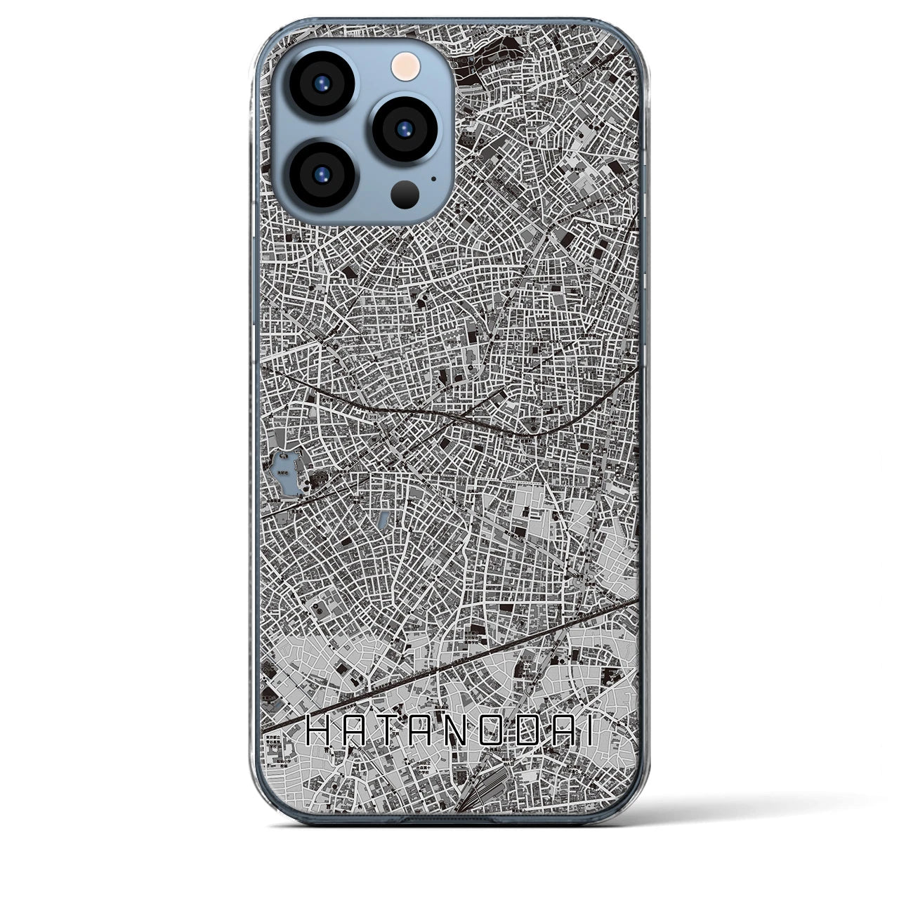 【旗の台(東京都)】地図柄iPhoneケース(クリアタイプ)