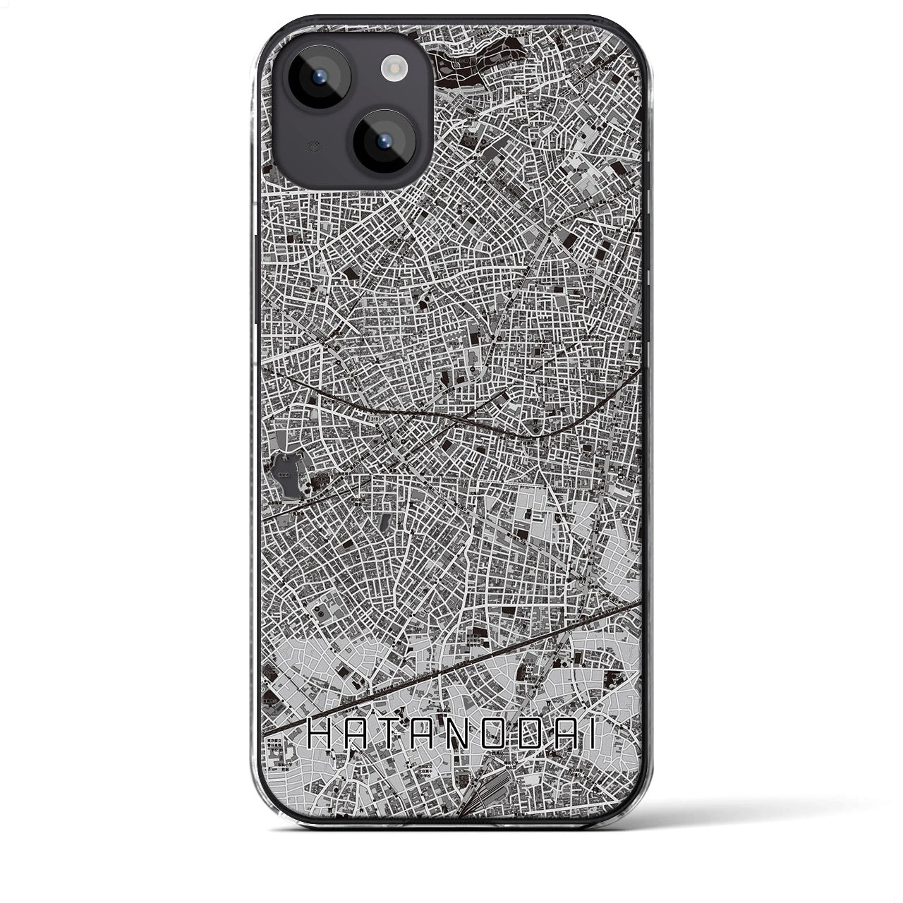 【旗の台(東京都)】地図柄iPhoneケース(クリアタイプ)