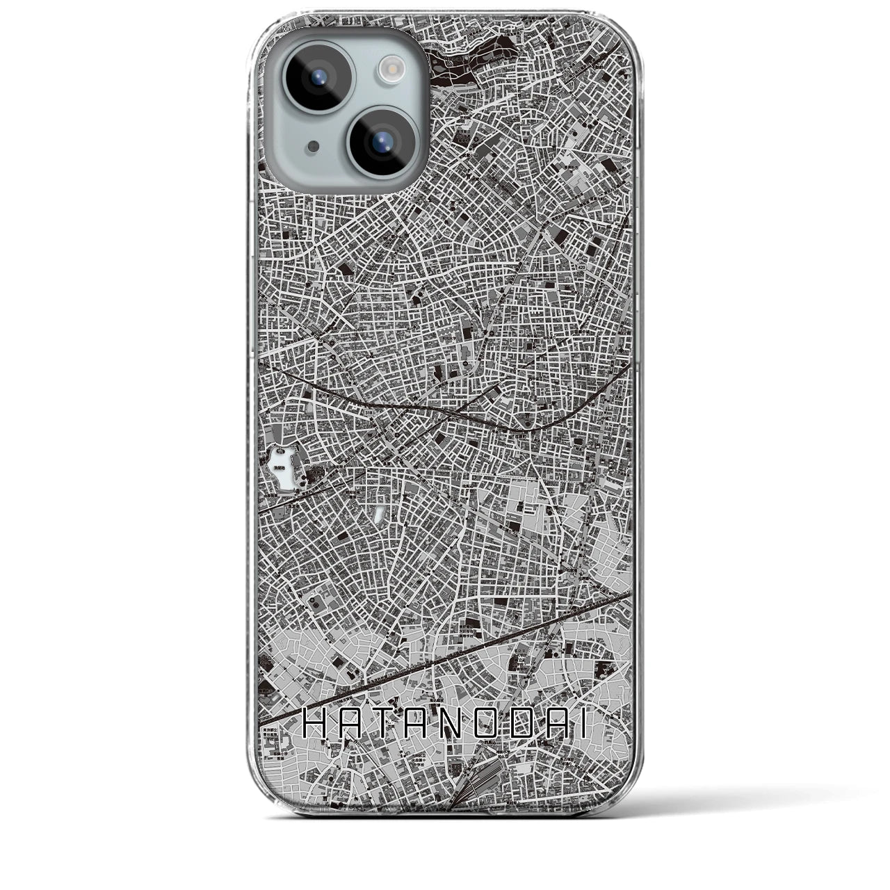 【旗の台(東京都)】地図柄iPhoneケース(クリアタイプ)