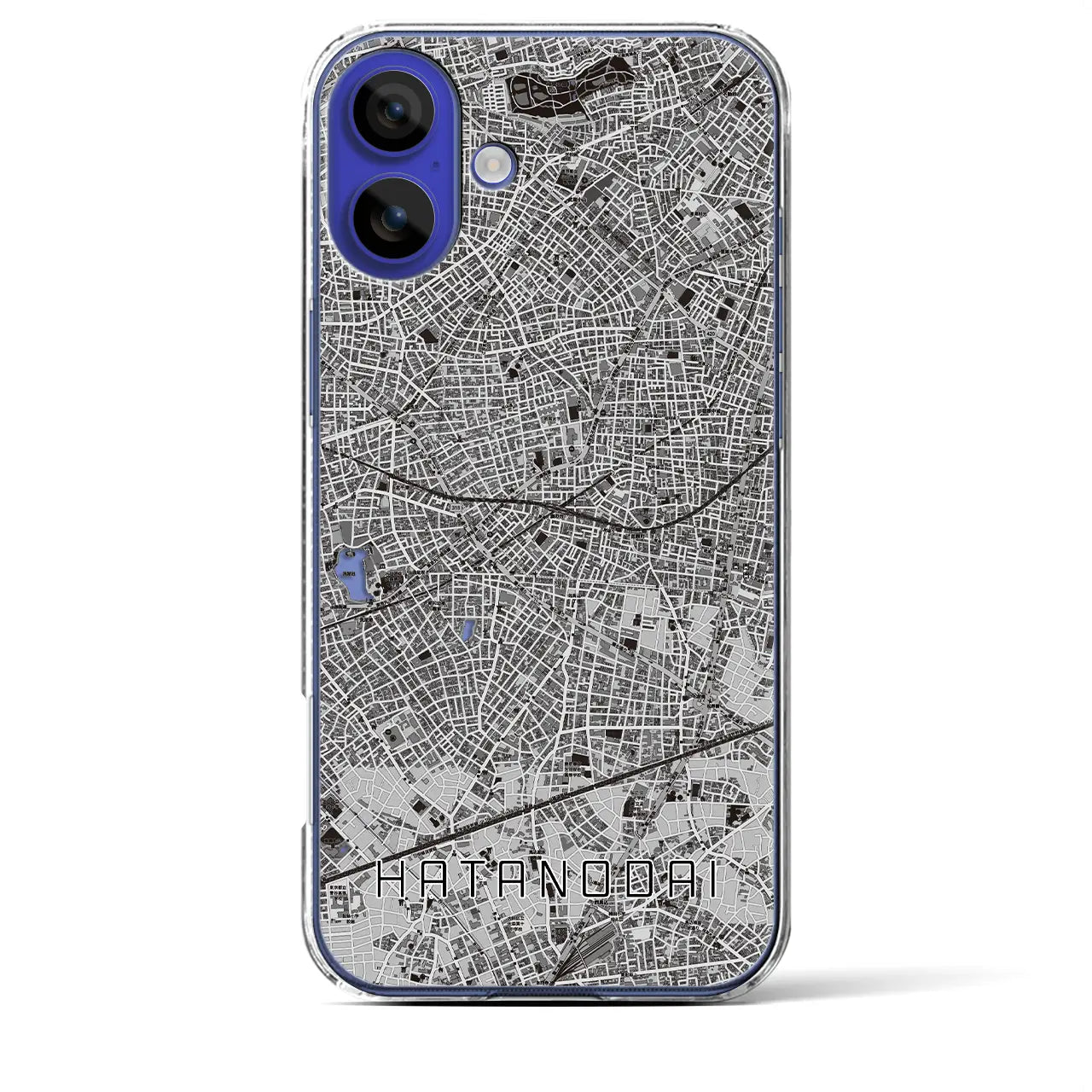 【旗の台(東京都)】地図柄iPhoneケース(クリアタイプ)