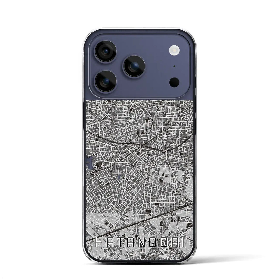 【旗の台(東京都)】地図柄iPhoneケース(クリアタイプ)