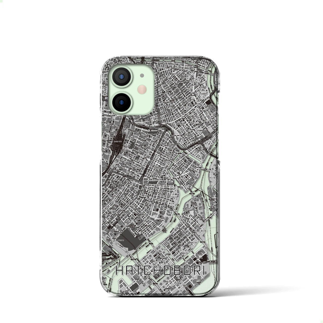 【八丁堀(東京都)】地図柄iPhoneケース(クリアタイプ)