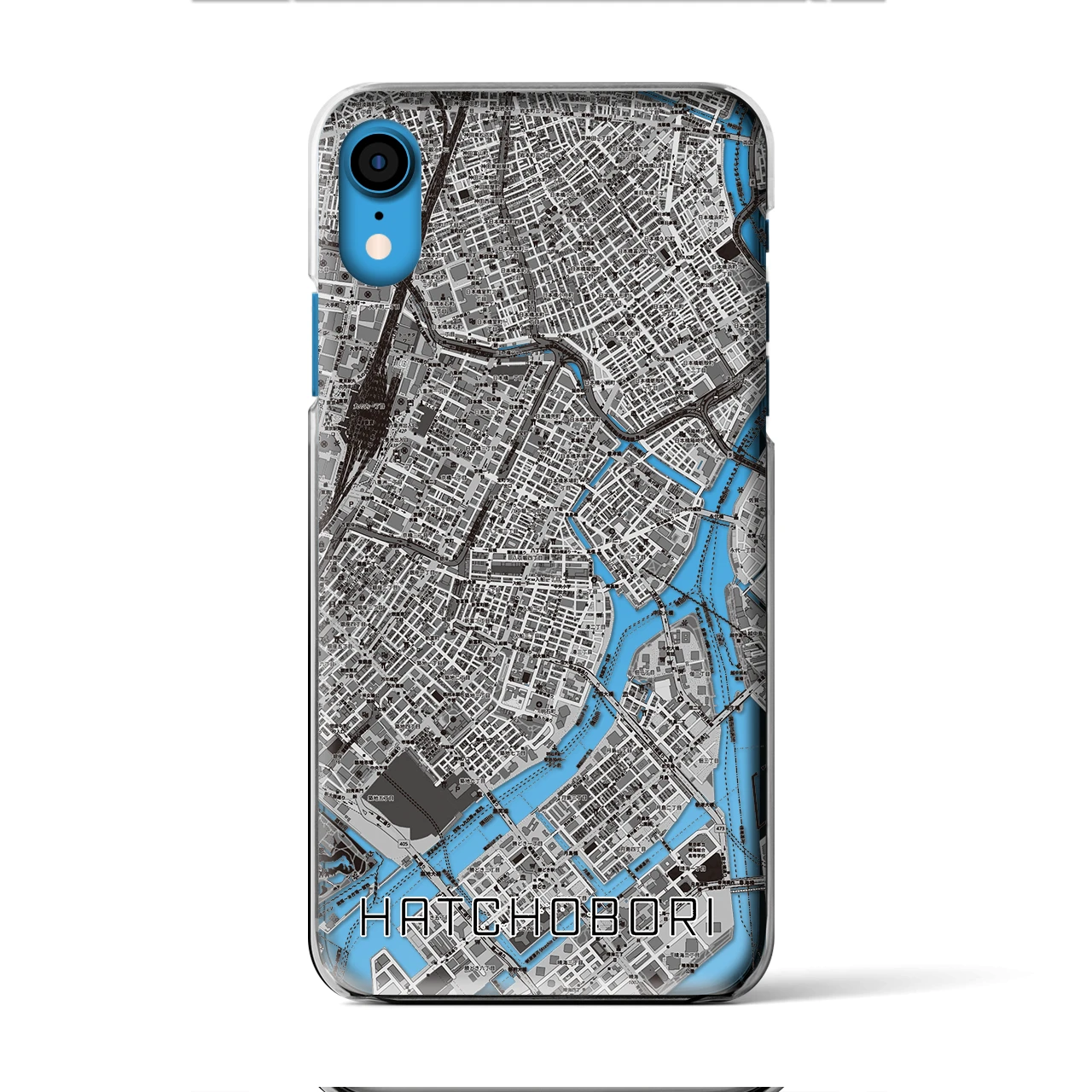 【八丁堀(東京都)】地図柄iPhoneケース(クリアタイプ)