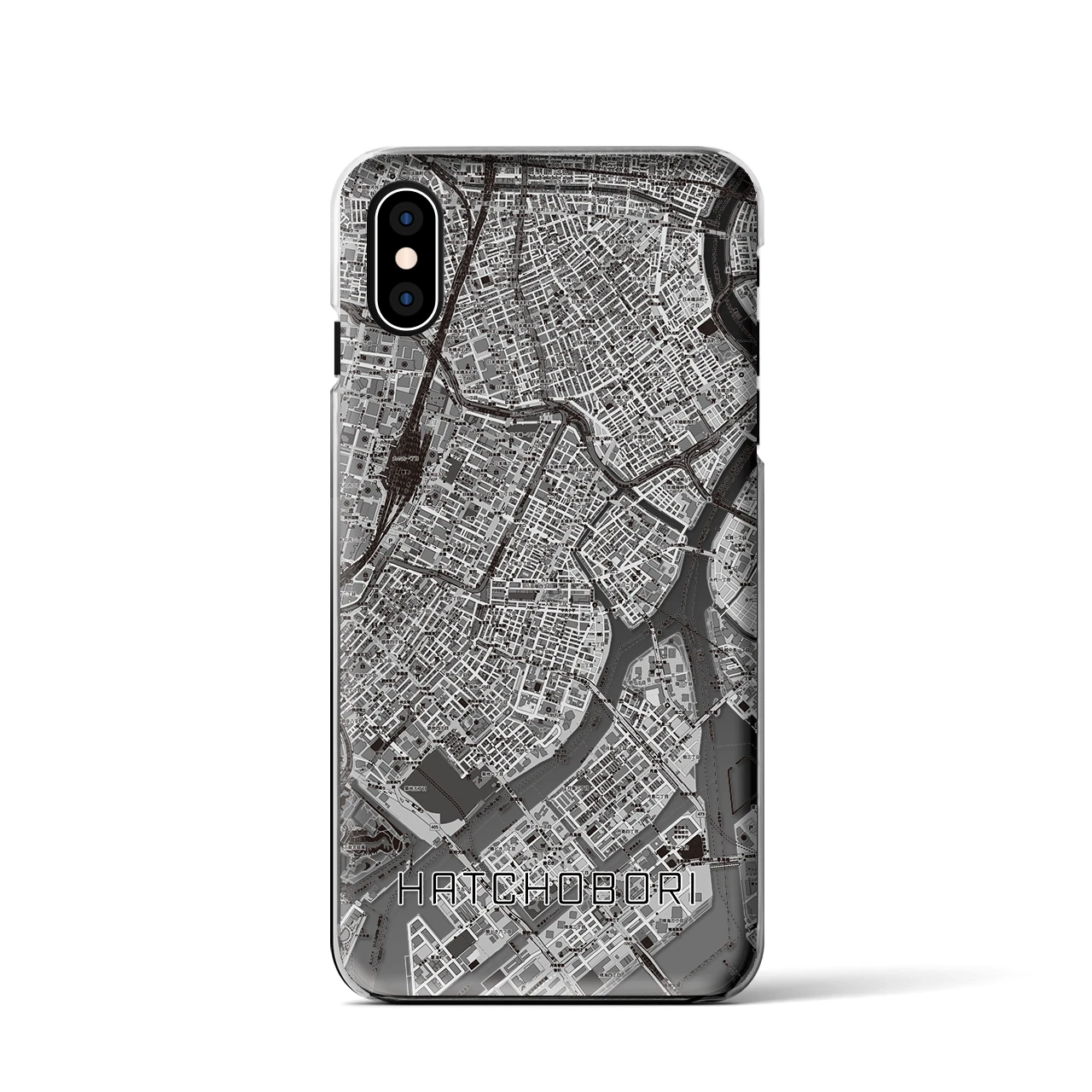 【八丁堀(東京都)】地図柄iPhoneケース(クリアタイプ)