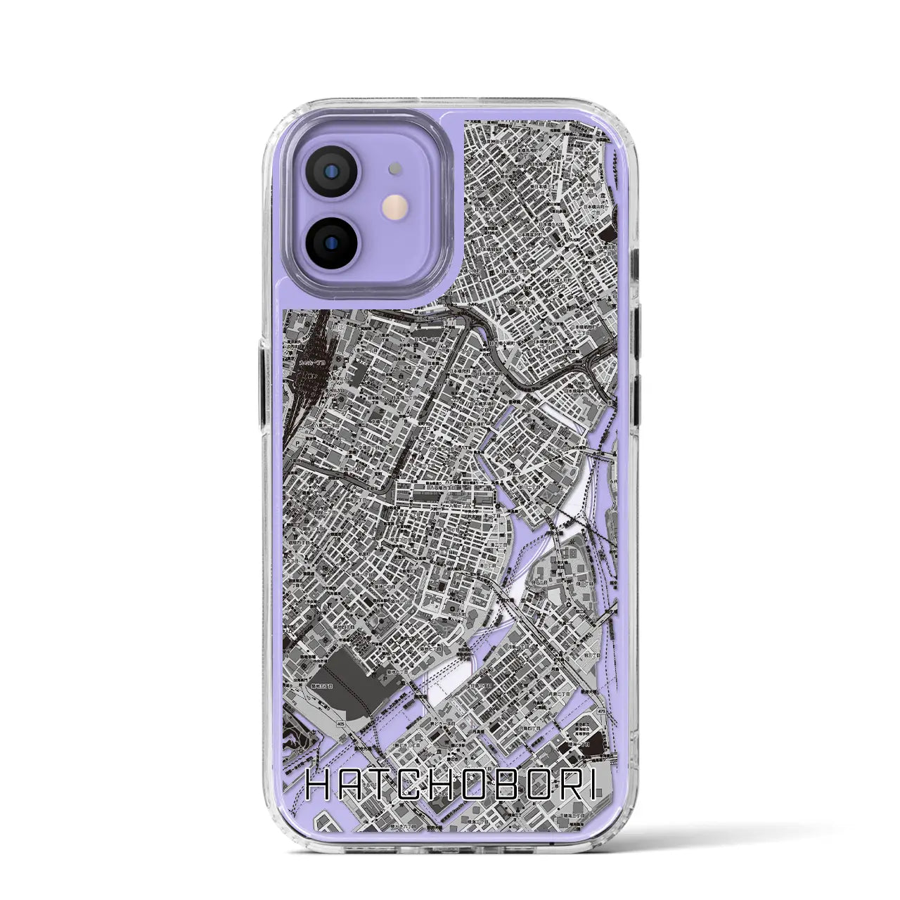 【八丁堀(東京都)】地図柄iPhoneケース(MagSafeタイプ)