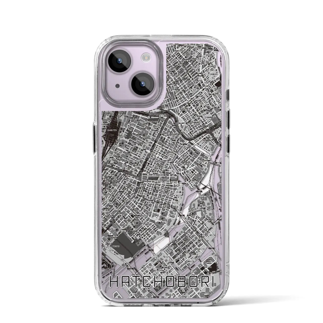 【八丁堀(東京都)】地図柄iPhoneケース(MagSafeタイプ)
