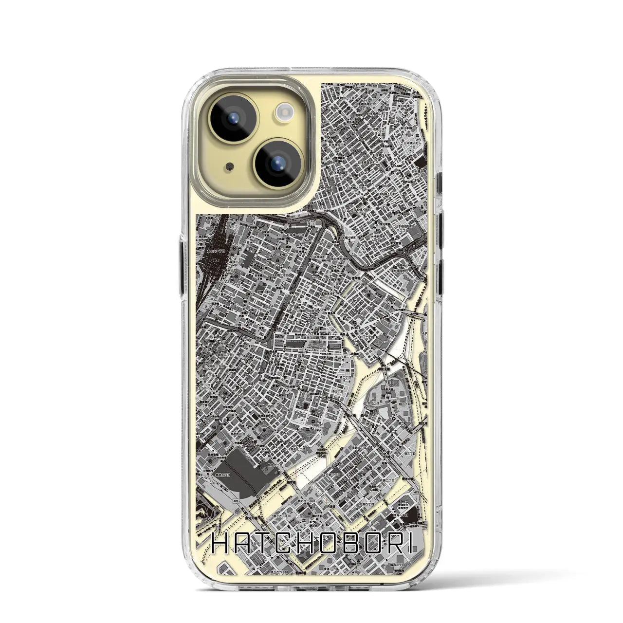 【八丁堀(東京都)】地図柄iPhoneケース(MagSafeタイプ)