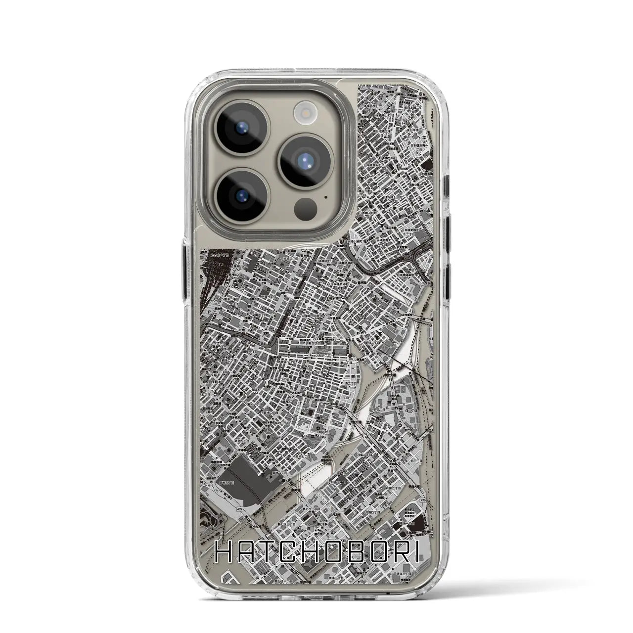 【八丁堀(東京都)】地図柄iPhoneケース(MagSafeタイプ)