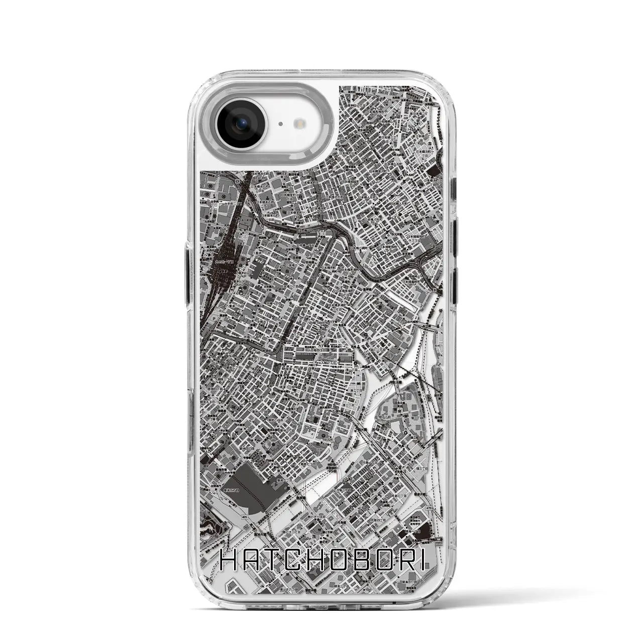 【八丁堀(東京都)】地図柄iPhoneケース(MagSafeタイプ)