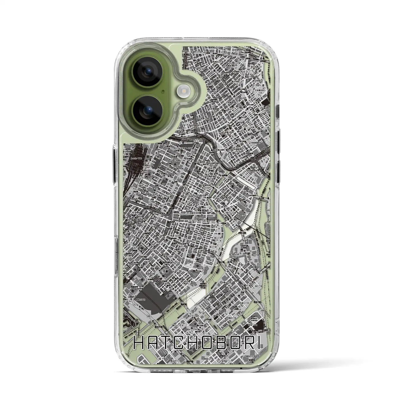 【八丁堀(東京都)】地図柄iPhoneケース(MagSafeタイプ)