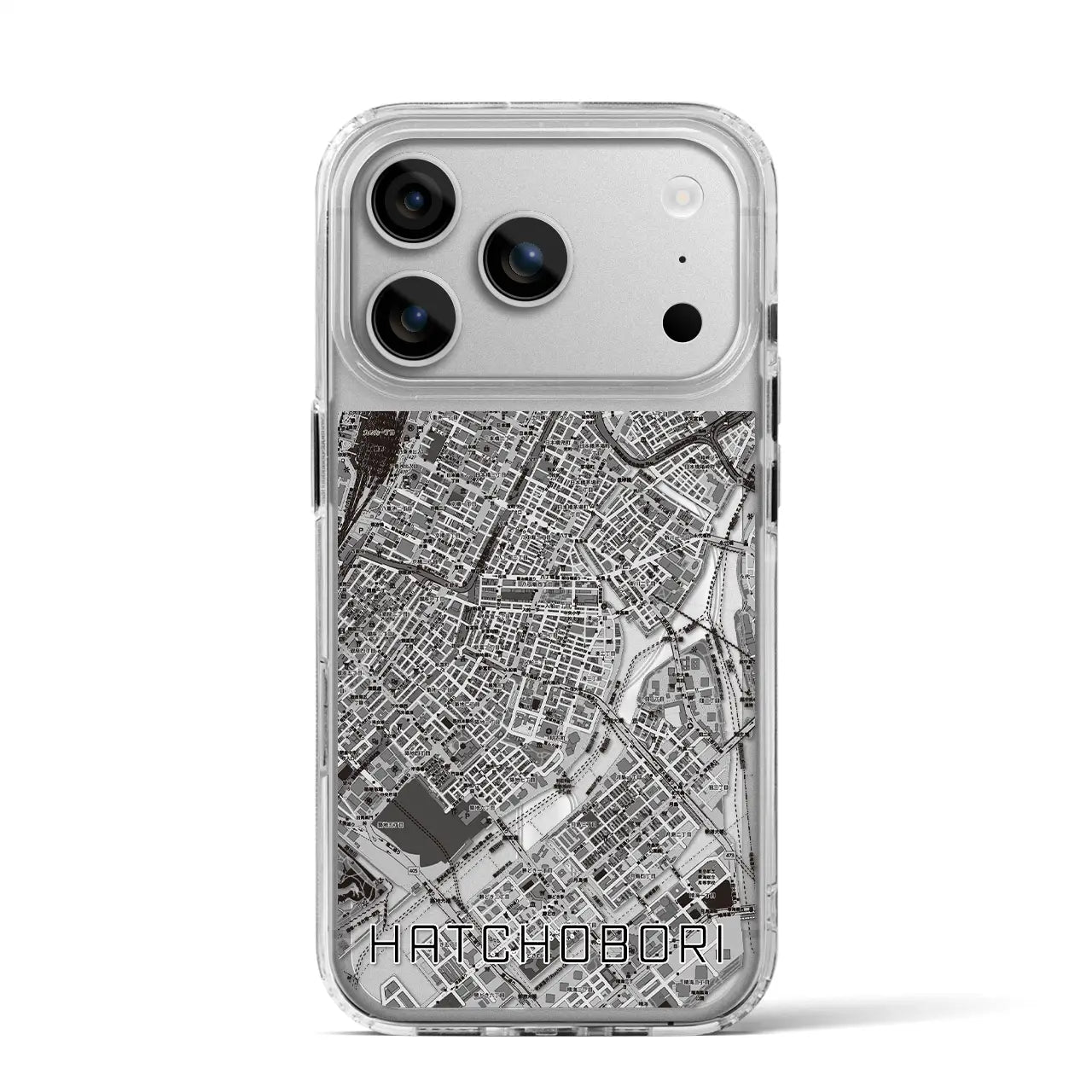 【八丁堀(東京都)】地図柄iPhoneケース(MagSafeタイプ)