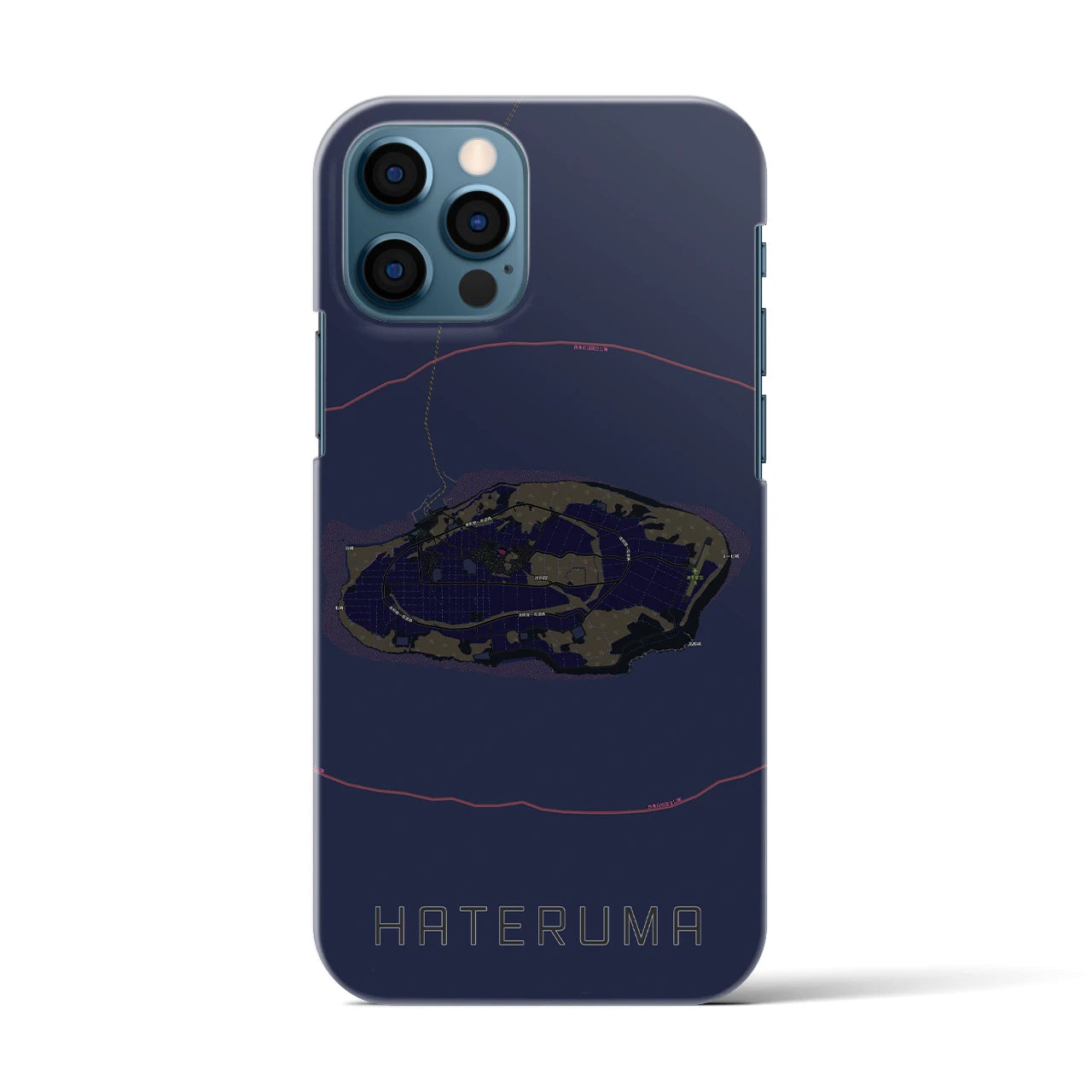 【波照間(沖縄県)】地図柄iPhoneケース(バックカバータイプ)