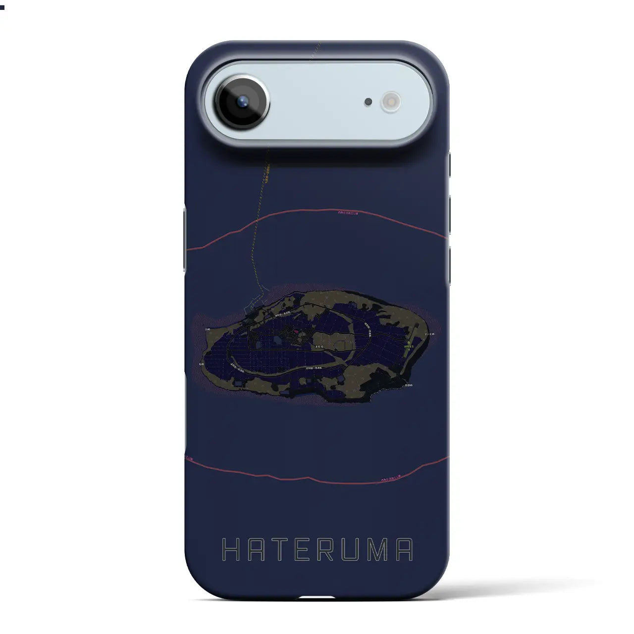 【波照間(沖縄県)】地図柄iPhoneケース(バックカバータイプ)