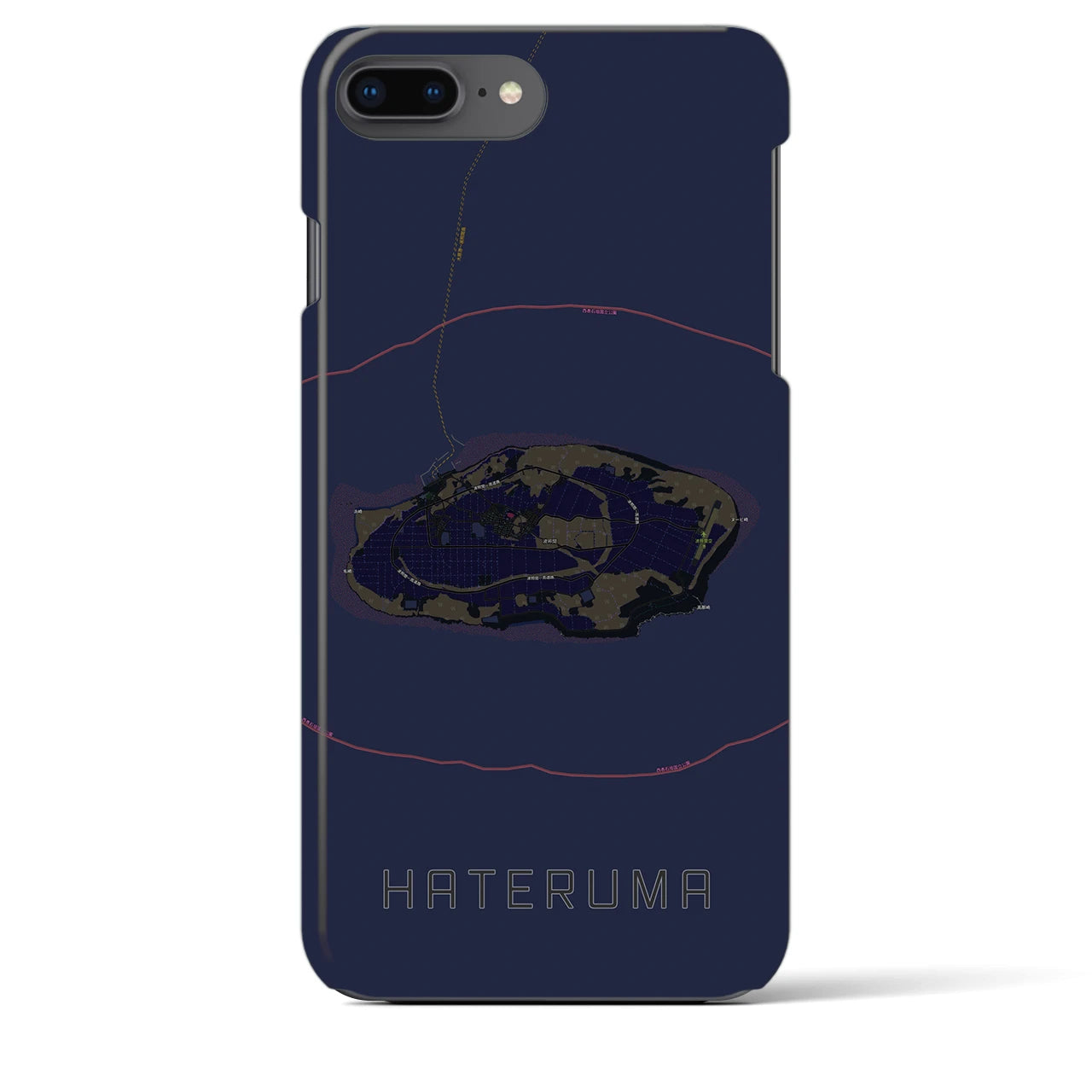 【波照間(沖縄県)】地図柄iPhoneケース(バックカバータイプ)